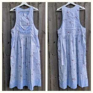 Dee’s Designs Handmade Pinafore Overall Jumper Dress Medium Cupid Novelty V Day